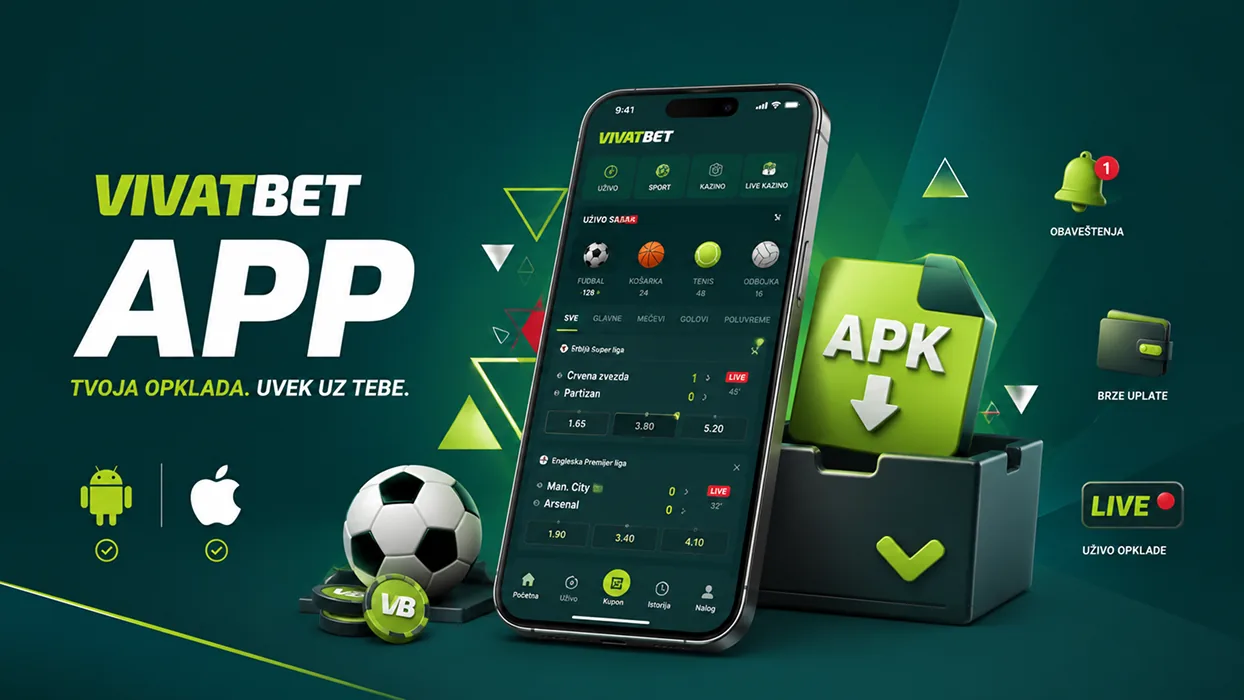Vivatbet aplikacija za Android i iOS sa sportskim tiketom na telefonu