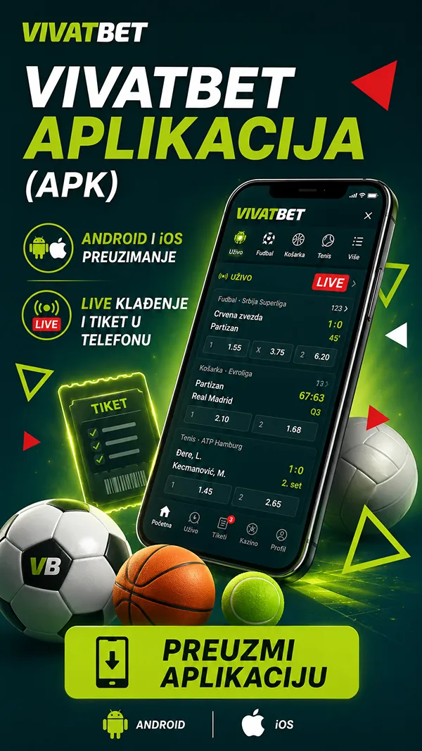 Vivatbet APK preuzimanje aplikacije prikazano na telefonu
